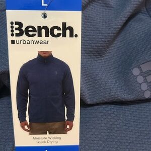 Bench Urbanwear Blue Full-Zip Jacket Moisture Wicking L, NWT